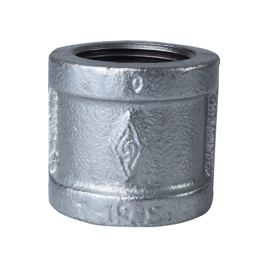 21-1/2G Pipe Coupling, 1/2 in, Threaded, Malleable Steel, SCH 40 Schedule, 300 psi Pressure