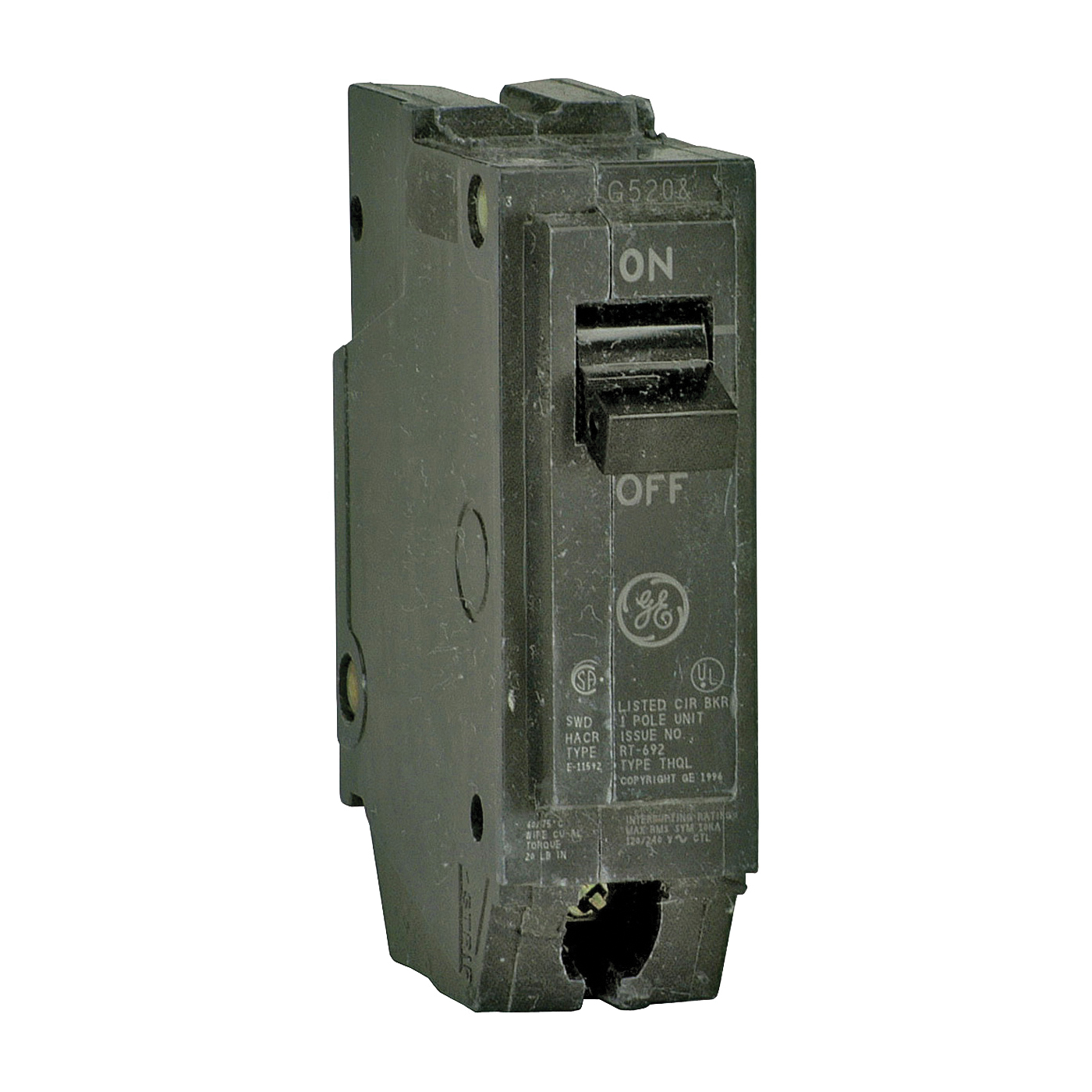 THQL1115 Feeder Circuit Breaker, Type THQL, 15 A, 1 -Pole, 120/240 V, Plug Mounting