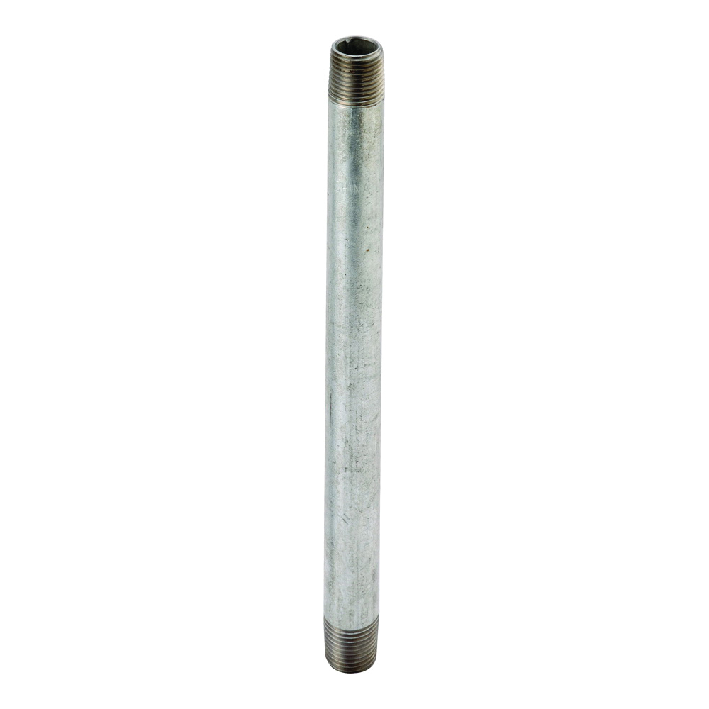 ProSource 1/4X8G Pipe Nipple, 1/4 in, Threaded, Steel, 8 in L - 1
