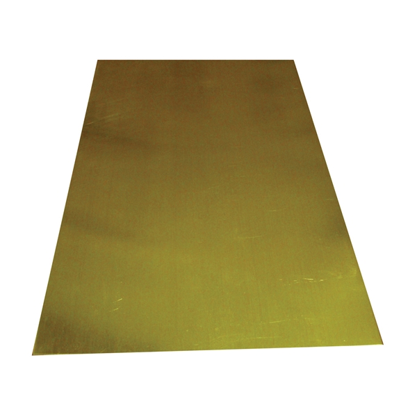 K & S 251 Decorative Metal Sheet, 30 ga Thick Material, 4 in W, 10 in L, Brass - 2