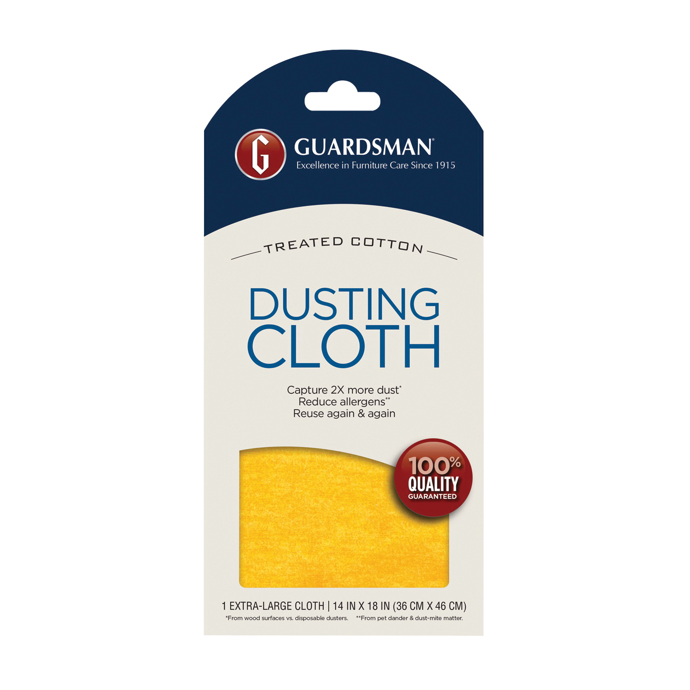 462100 Dusting Cloth, 18 in L, 14 in W, Cotton