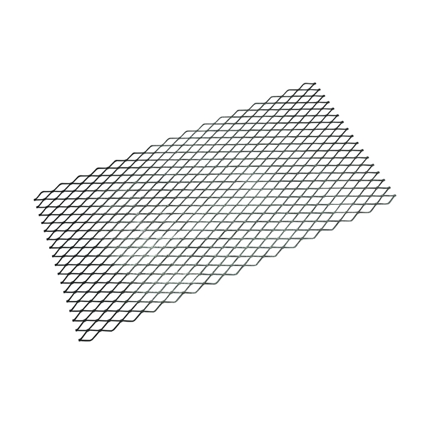 4075BC Series N215-780 Expanded Grid Sheet, 13 Thick Material, 16 in W, 32 in L, Steel, Plain