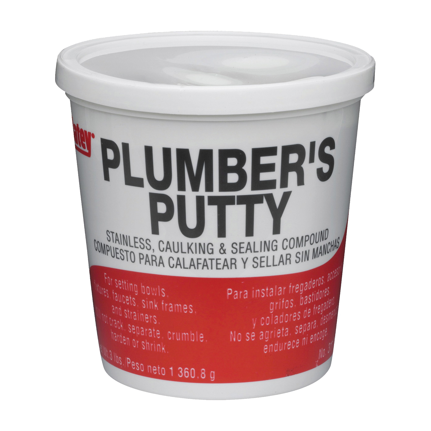 31166 Plumbers Putty, Solid, Off-White, 14 oz