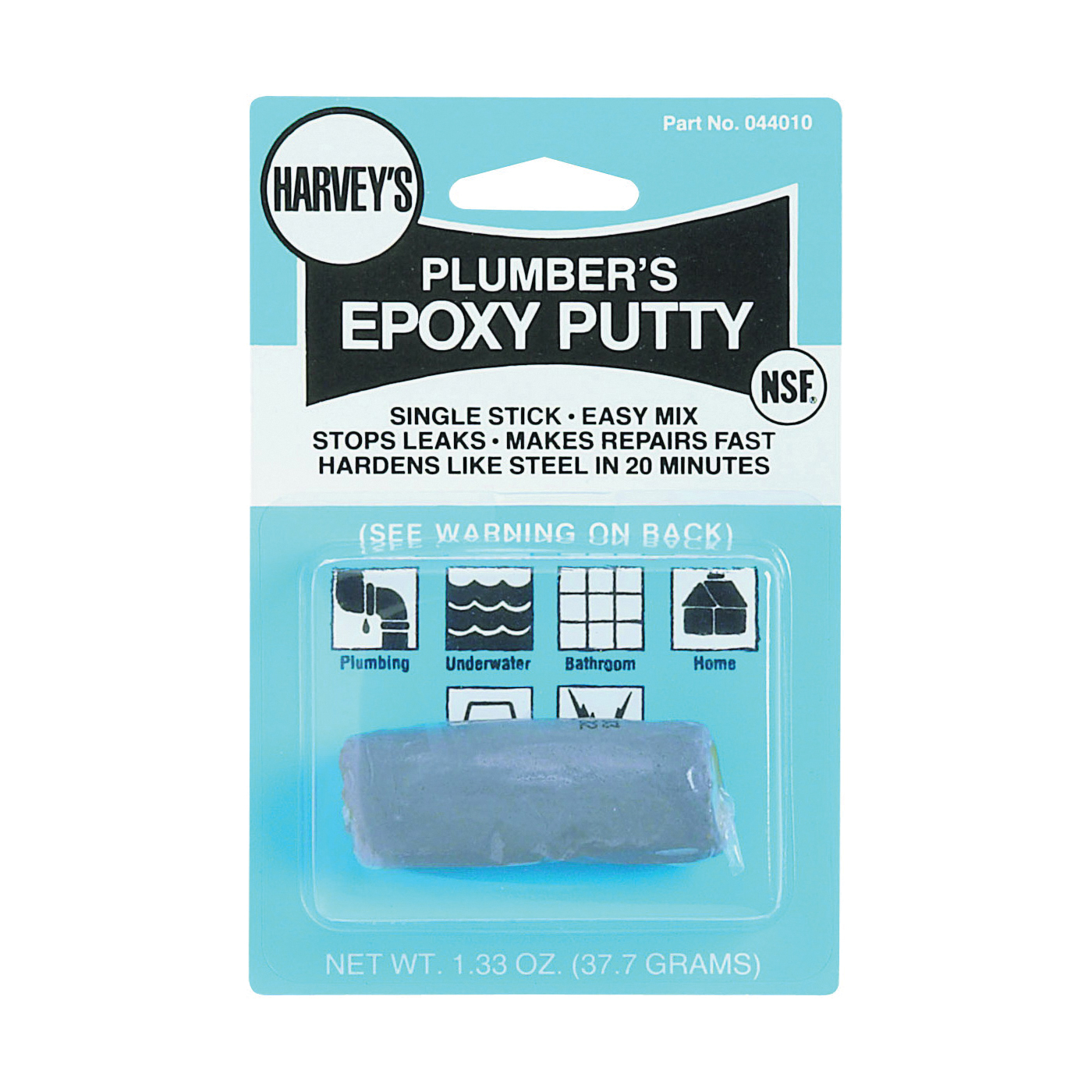 044010 Epoxy Putty, Solid, Beige/Gray, 1.33 oz Stick