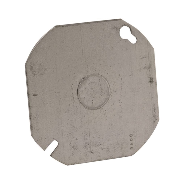 Orbit 4RBCK Flat Blank Cover, 4 in Dia, 4 in L, 4 in W, Round, Steel, Gray - 2
