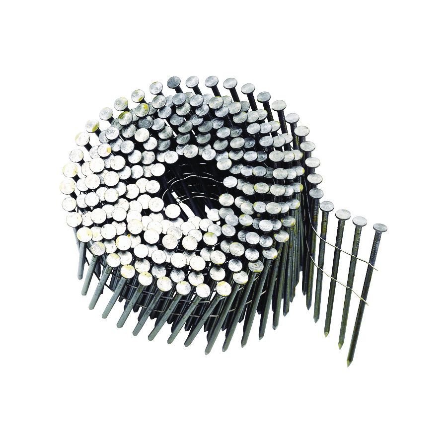 C8P120D Framing Nail, 2-1/2 in L, Steel, Smooth Shank, 2,700 Count, 15 Deg