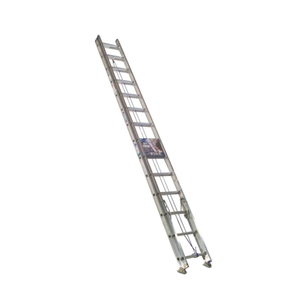 WERNER D1328-2  28 ft. Extension Ladder, 27 ft. Reach, 250 lb, Aluminum