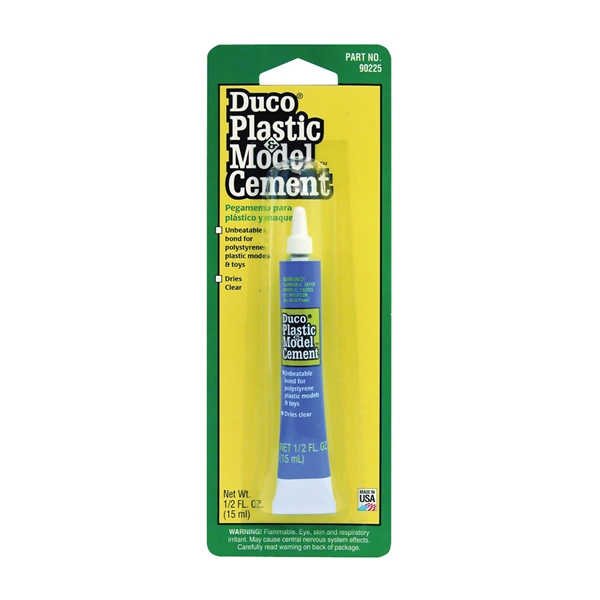 90225 Plastic and Model Cement, Clear, 0.5 oz Tube