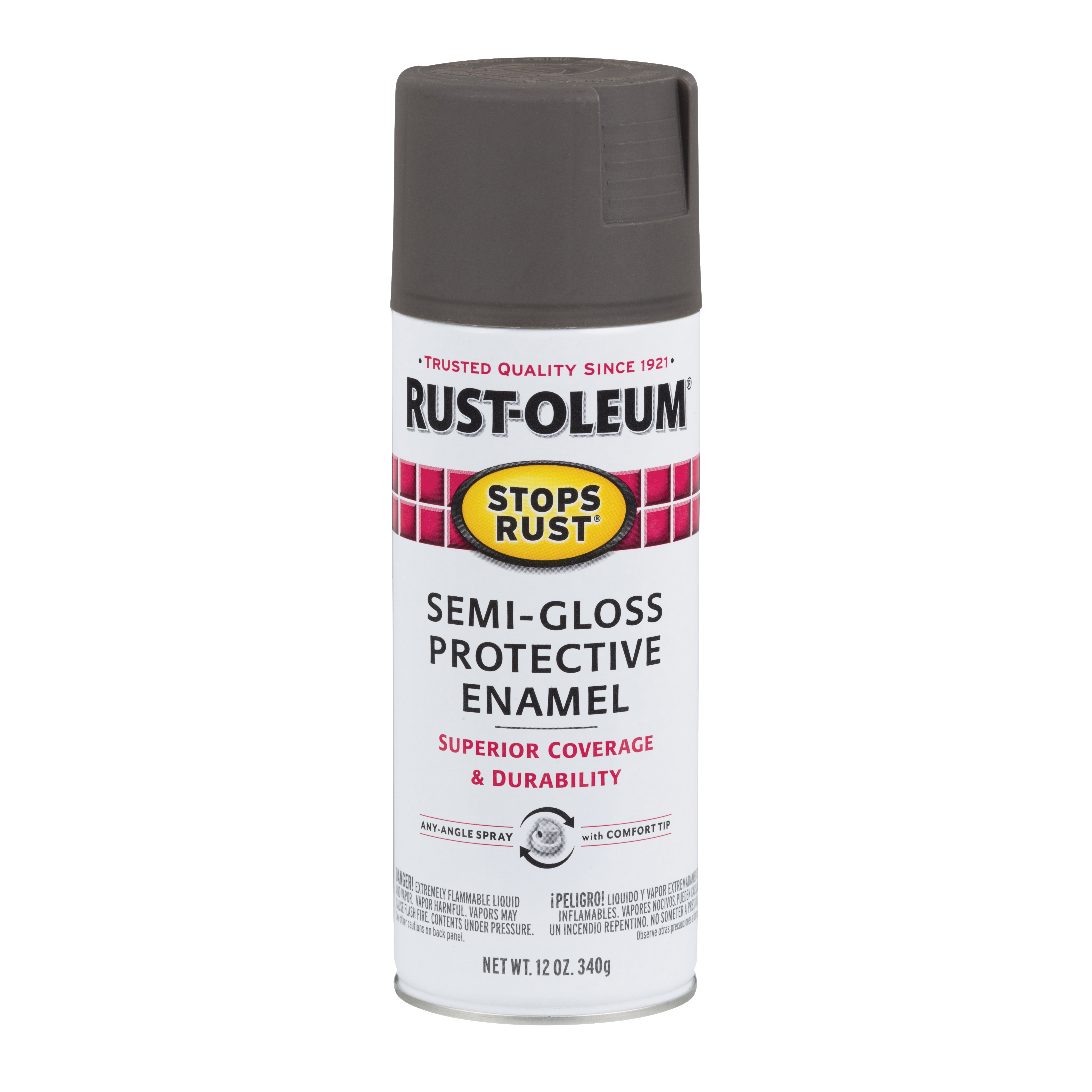 STOPS RUST 7754830 Protective Enamel Spray Paint, Semi-Gloss, Anodized Bronze, 12 oz, Aerosol Can