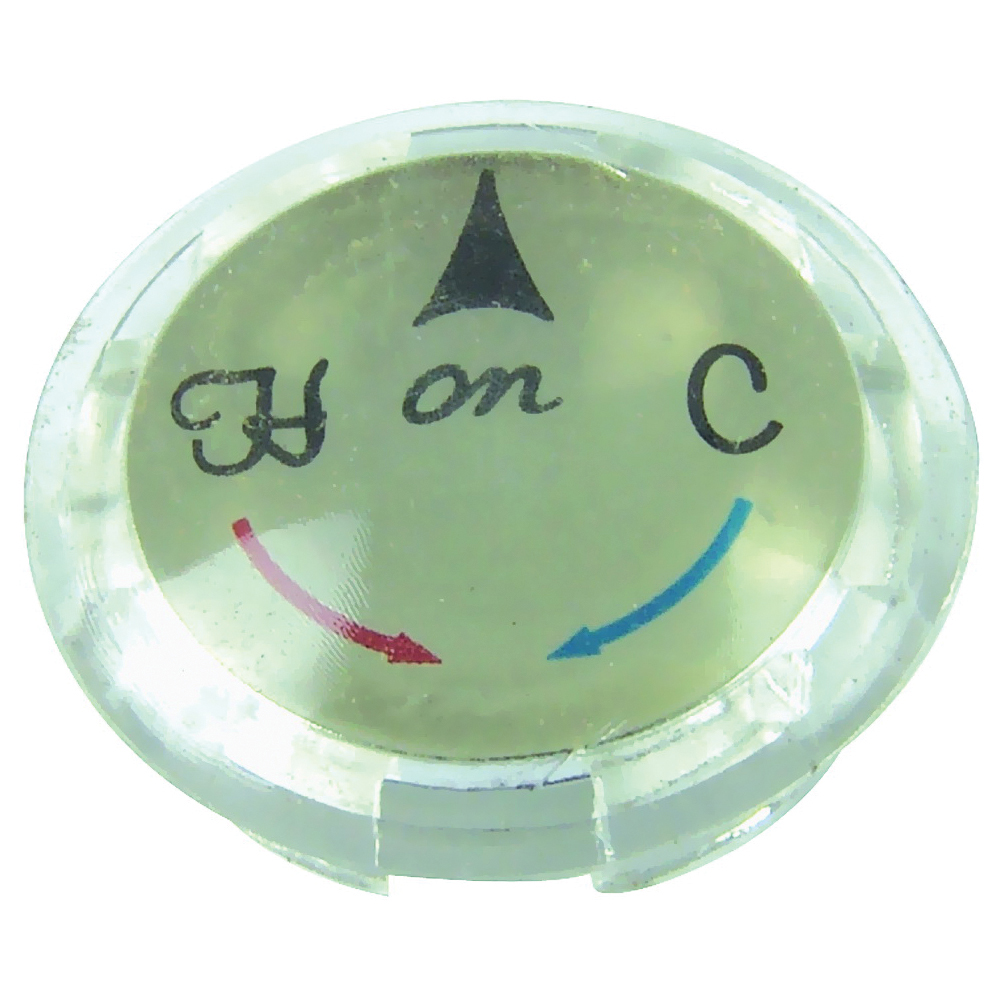 80970 Faucet Index Button, 1-5/16 in OD, Acrylic