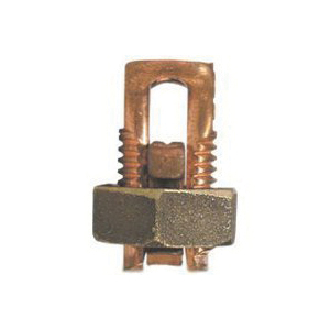 ESB2/0 Split Bolt Connector, #2 to 2/0 Wire, Silicone Bronze Alloy, Bronze