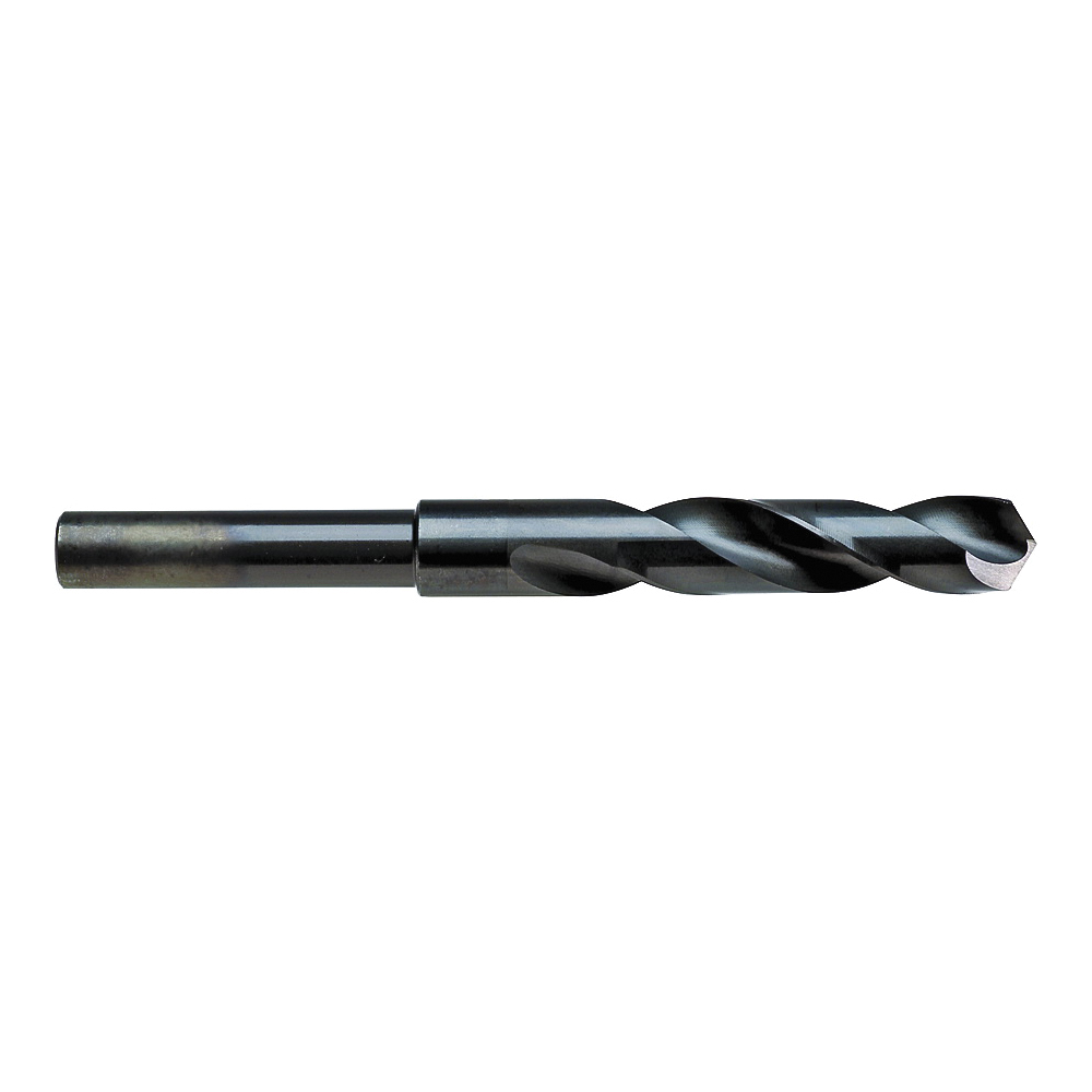 91140 Silver and Deming Drill Bit, 5/8 in Dia, 6 in OAL, Spiral Flute, 1/2 in Dia Shank, Flat, Reduced Shank