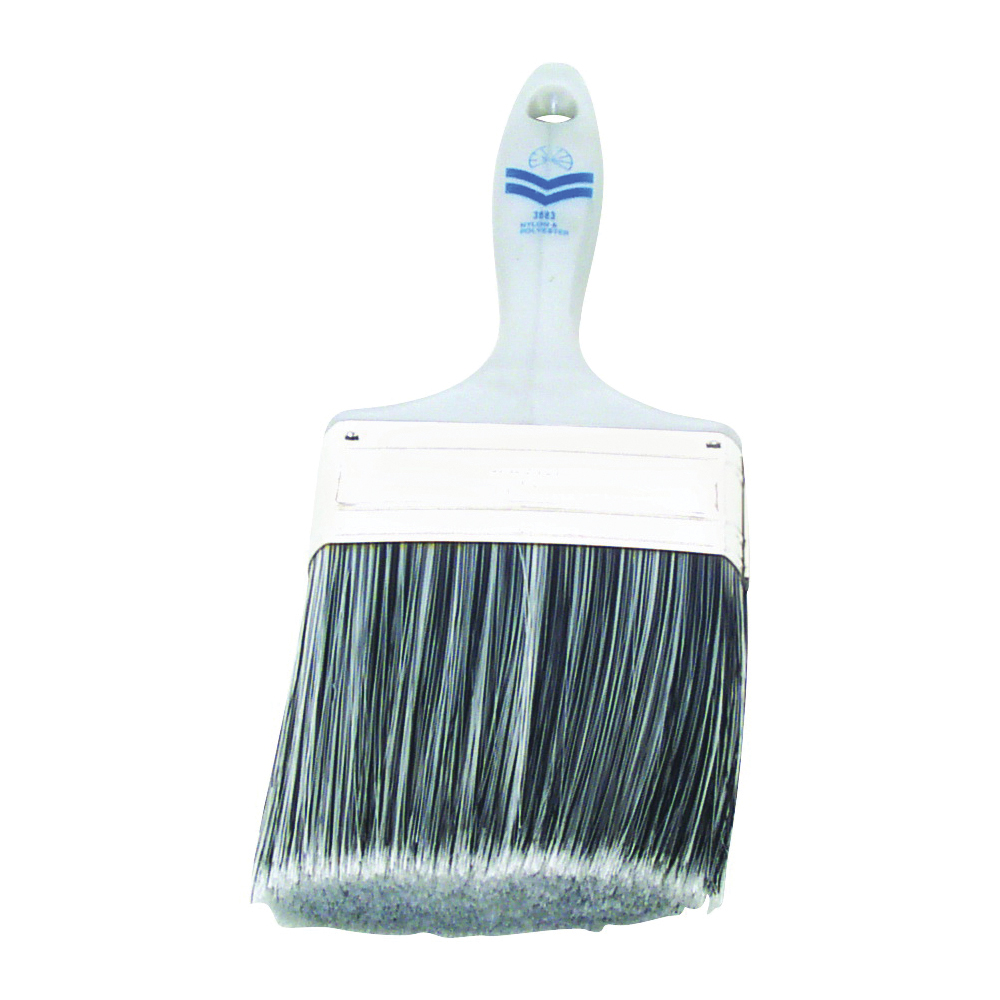 Linzer 3883-4 Paint Brush, 4 in W, 3-1/2 in L Bristle, Nylon/Polyester Bristle, Varnish Handle