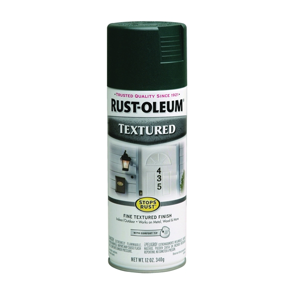 STOPS RUST 7222830 Textured Spray Forest Green, Solvent-Like, Forest Green, 12 oz, Aerosol Can