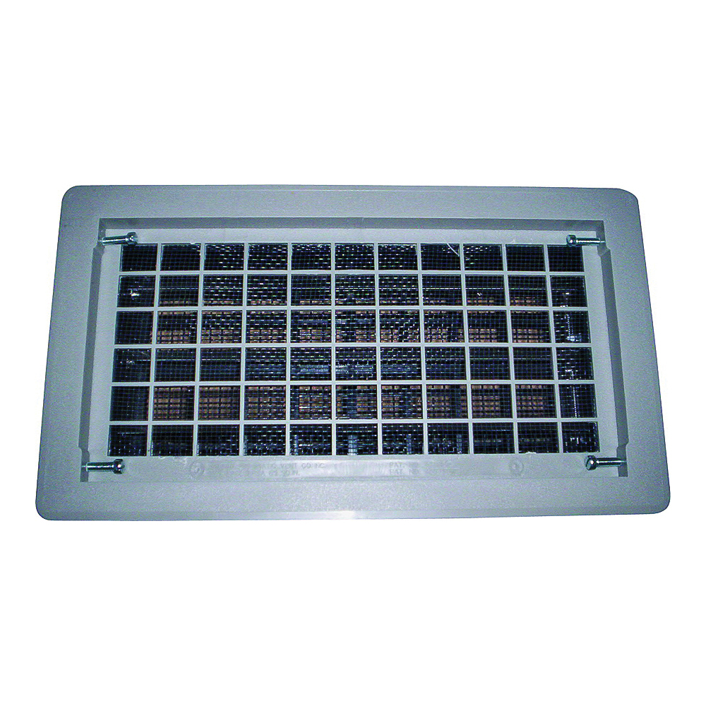 315CGR Foundation Vent, 62 sq-in Net Free Ventilating Area, Mesh Grill, Thermoplastic, Gray