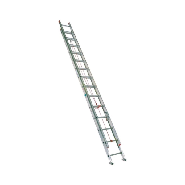 WERNER D1128-2  28 ft. Extension Ladder, 27 ft. Reach, 200 lb, Aluminum