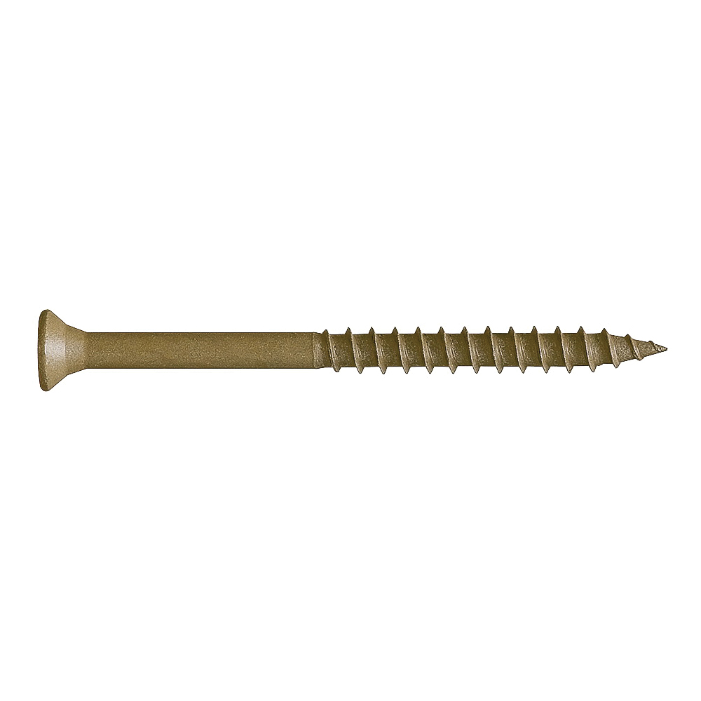 0356179 Deck Screw, #9 Thread, 3 in L, Bugle Head, Star Drive, Type 17 Slash Point, Carbon Steel, 1750/PK