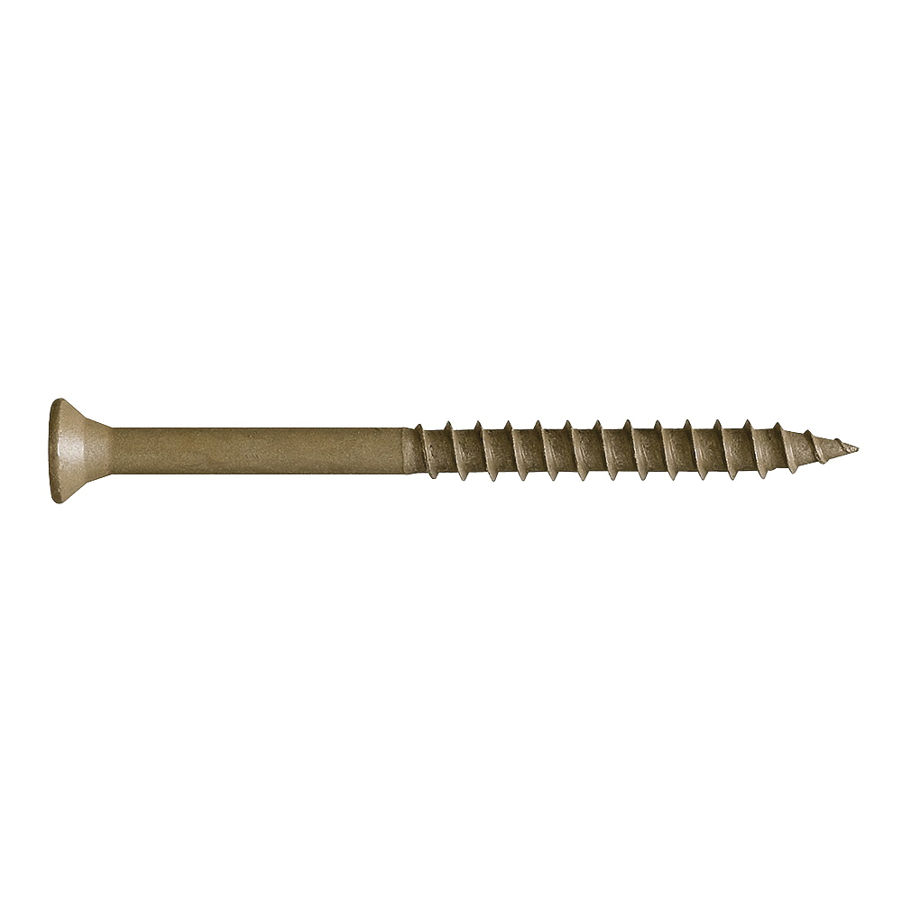 0356199 Deck Screw, #10 Thread, 3-1/2 in L, Bugle Head, Star Drive, Type 17 Slash Point, Carbon Steel, 1350/PK