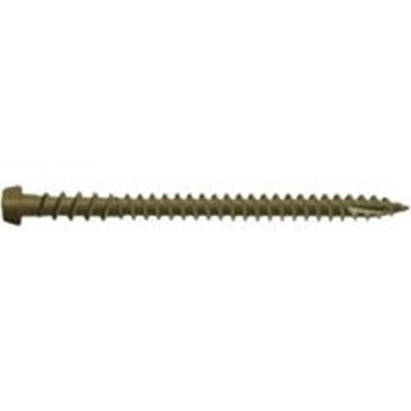 0349354 Deck Screw, #10 Thread, 2-1/2 in L, T20 Drive Size, Carbon Steel, Star Drive, Type 99 Double-Slash Point, Carbon , ProTech-Coated, 350/PK, Cedar