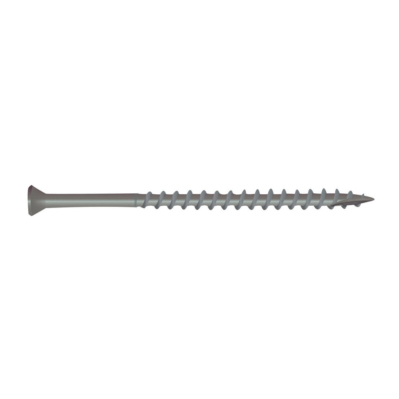 0348159S Deck Screw, #10 Thread, 2-1/2 in L, Bugle Head, Star Drive, Type 17 Slash Point, Stainless Steel, 1750/PK