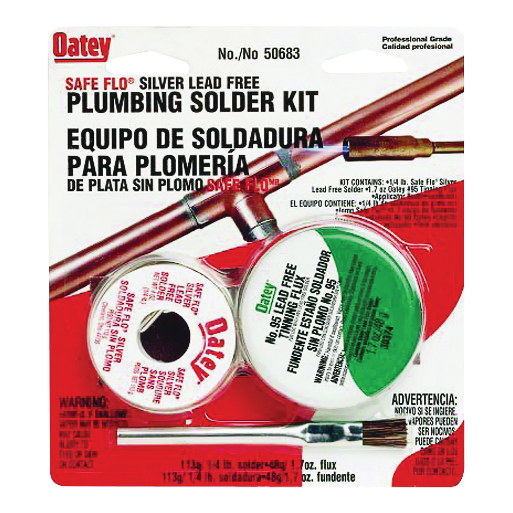 Oatey 50683 Wire Solder Kit, 0.25 lb, Solid - 1
