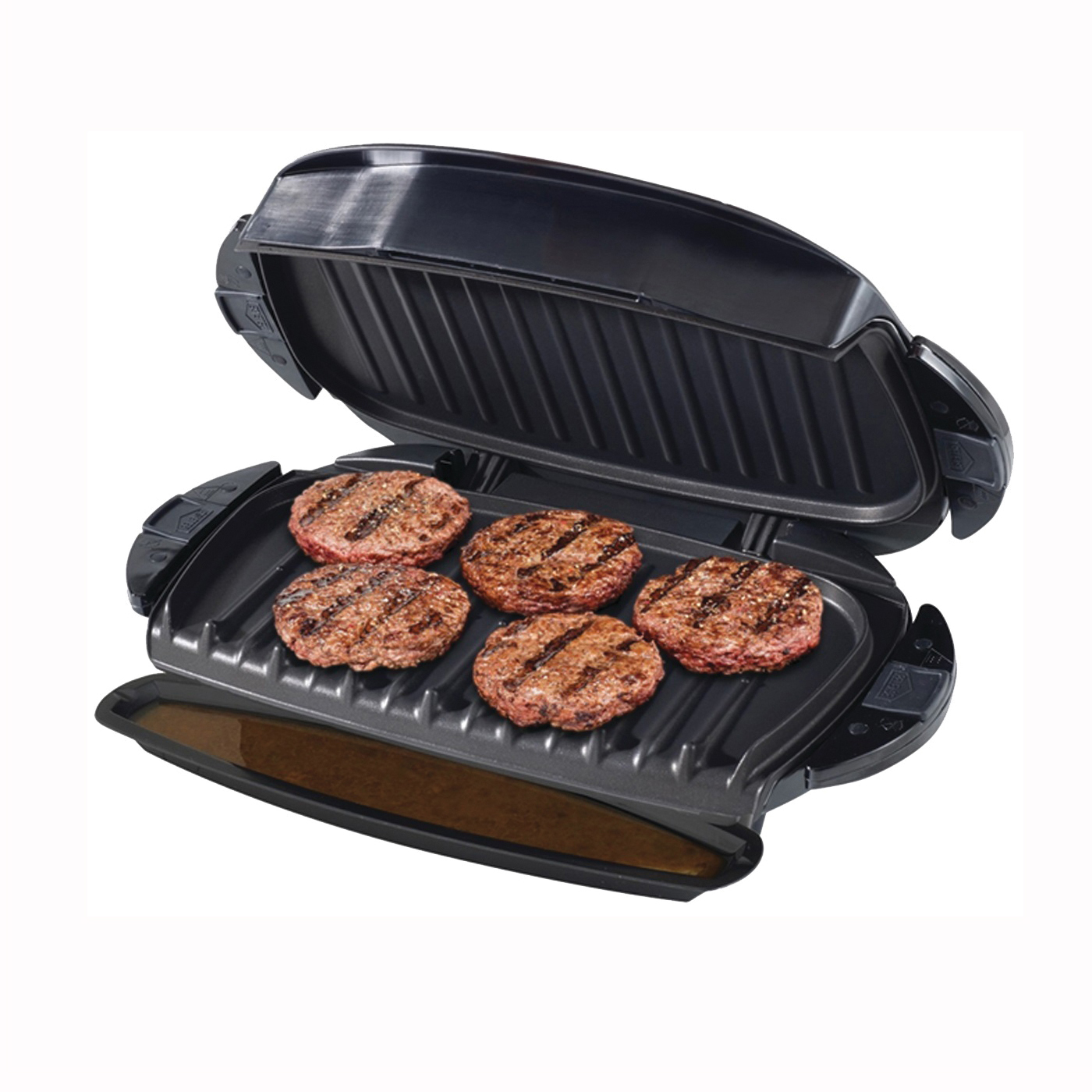 GRP0004B Plate and Panini Grill, 6 in W Cooking Surface, 12 in D Cooking Surface, 1000 W, 120 V, Black