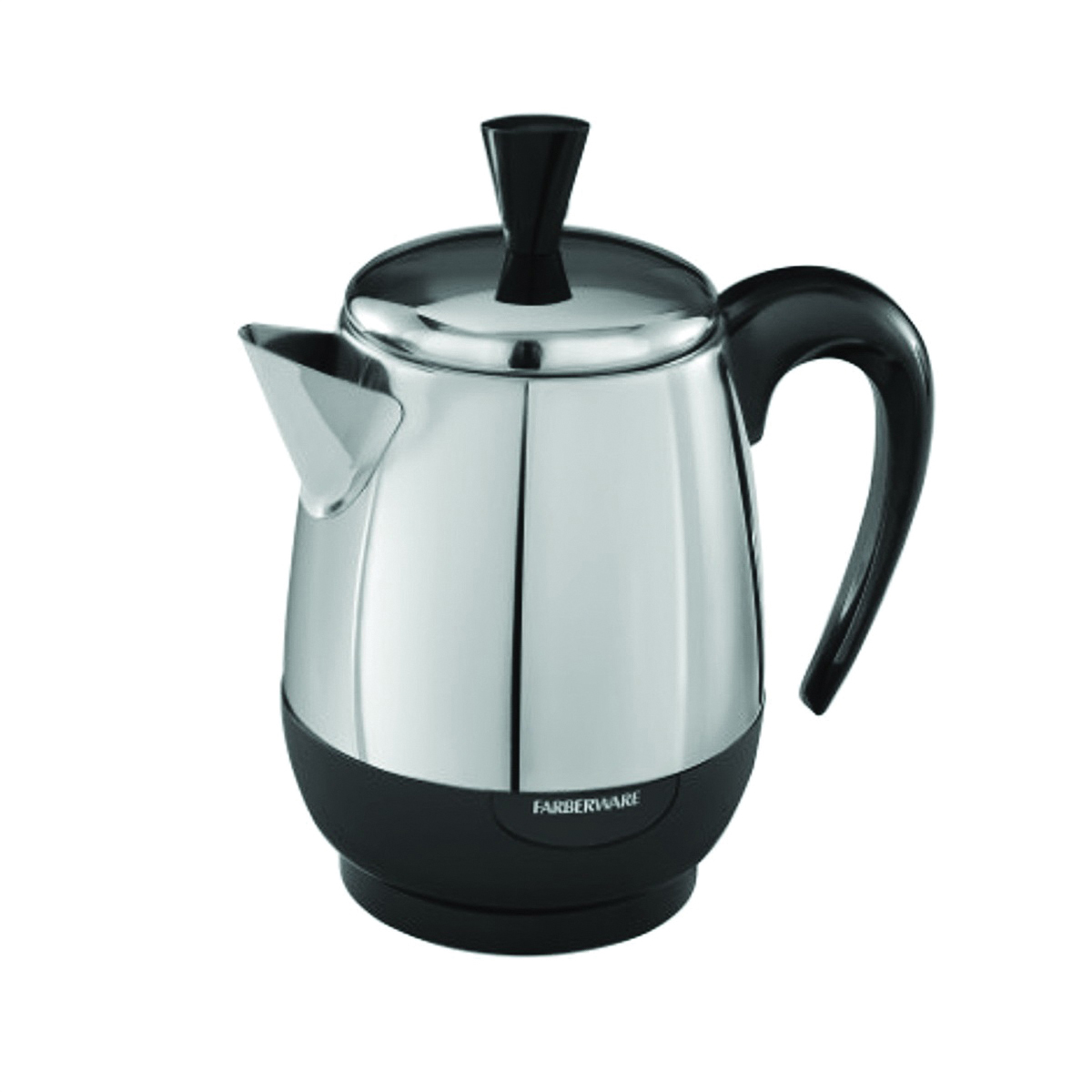 Farberware FCP240 Electric Percolator, 2 to 4 Cups, 1 W, Stainless Steel, Knob Control - 1