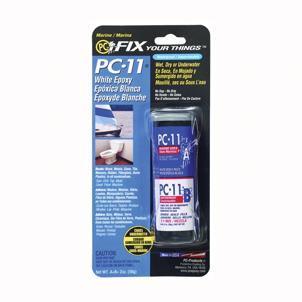 PC-11 2OZ. Epoxy Adhesive, White, Paste, 2 oz, Pack