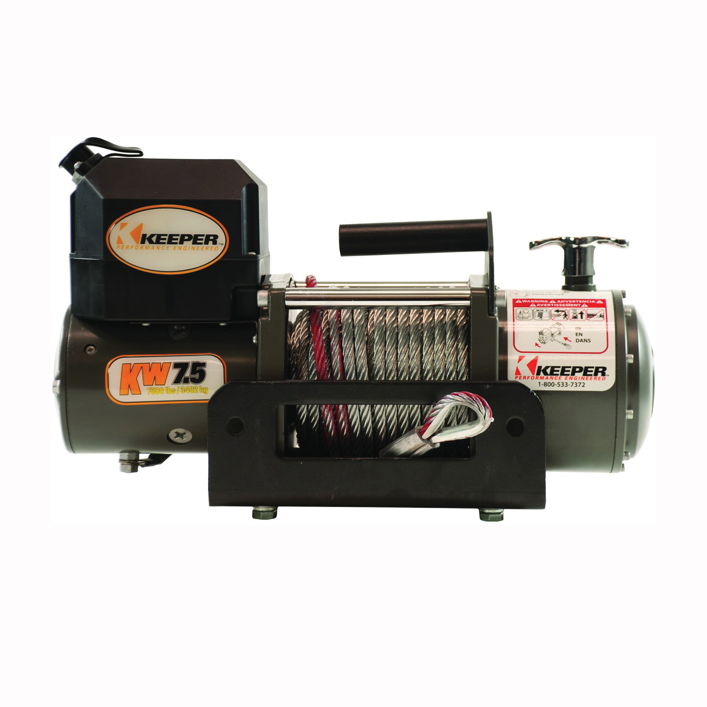 KW75122RM Winch, Electric, 12 VDC, 7500 lb