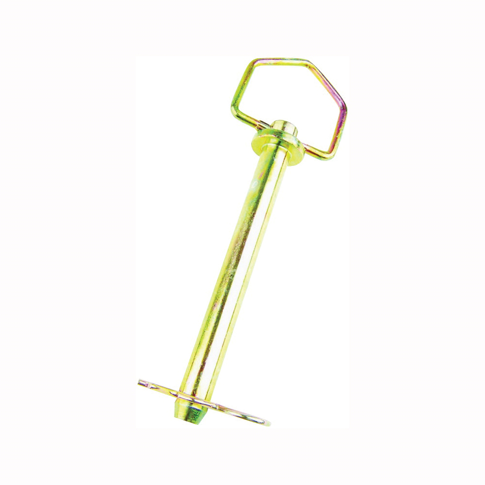 SpeeCo S071031C0 Hitch Pin, 3/4 in Dia Pin, 5-3/4 in L, 4-1/4 in L Usable, 2 Grade, Steel, Yellow Zinc Dichromate