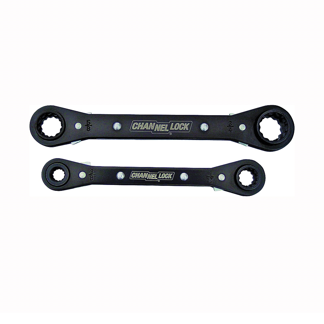 CHANNELLOCK 841S Wrench Set, 2-Piece, Steel, Black, Specifications: SAE Measurement