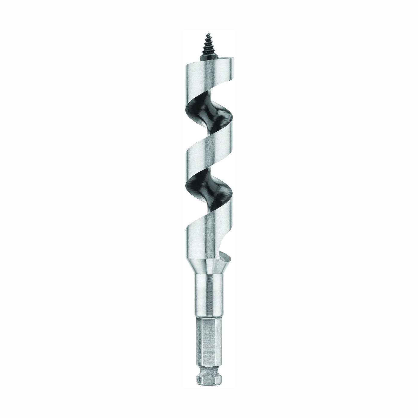 DW1688 Auger Drill Bit, 1-1/16 in Dia, 17 in OAL, Hollow Center Flute, 7/16 in Dia Shank, Ball Groove Shank