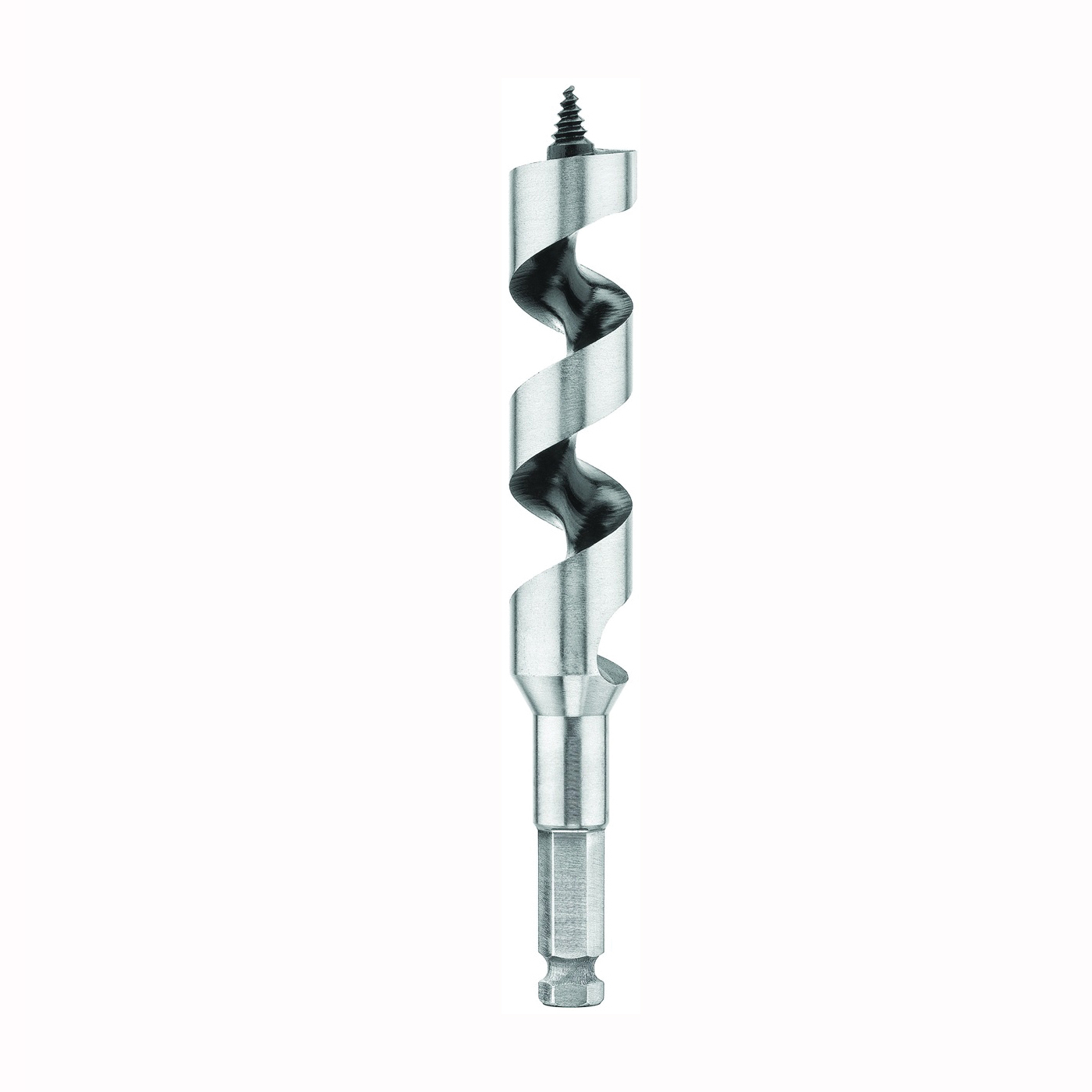 DW1689 Auger Drill Bit, 1-1/8 in Dia, 17 in OAL, Hollow Center Flute, 7/16 in Dia Shank, Ball Groove Shank
