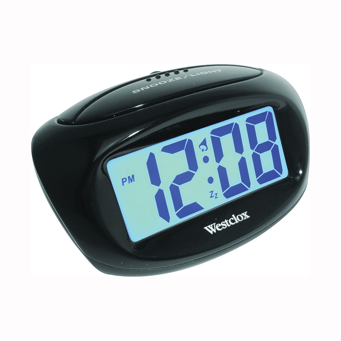 Westclox 70043X Alarm Clock, LCD Display, Black Case - 1
