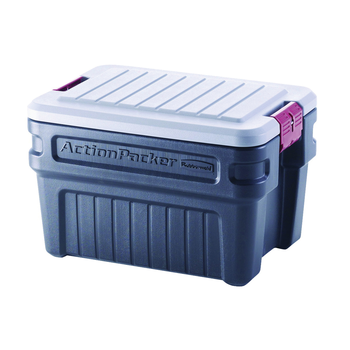 Rubbermaid ActionPacker RMAP240000 Storage Box, Plastic, Black, 26-1/2 in L, 19.3 in W, 17.4 in H - 1