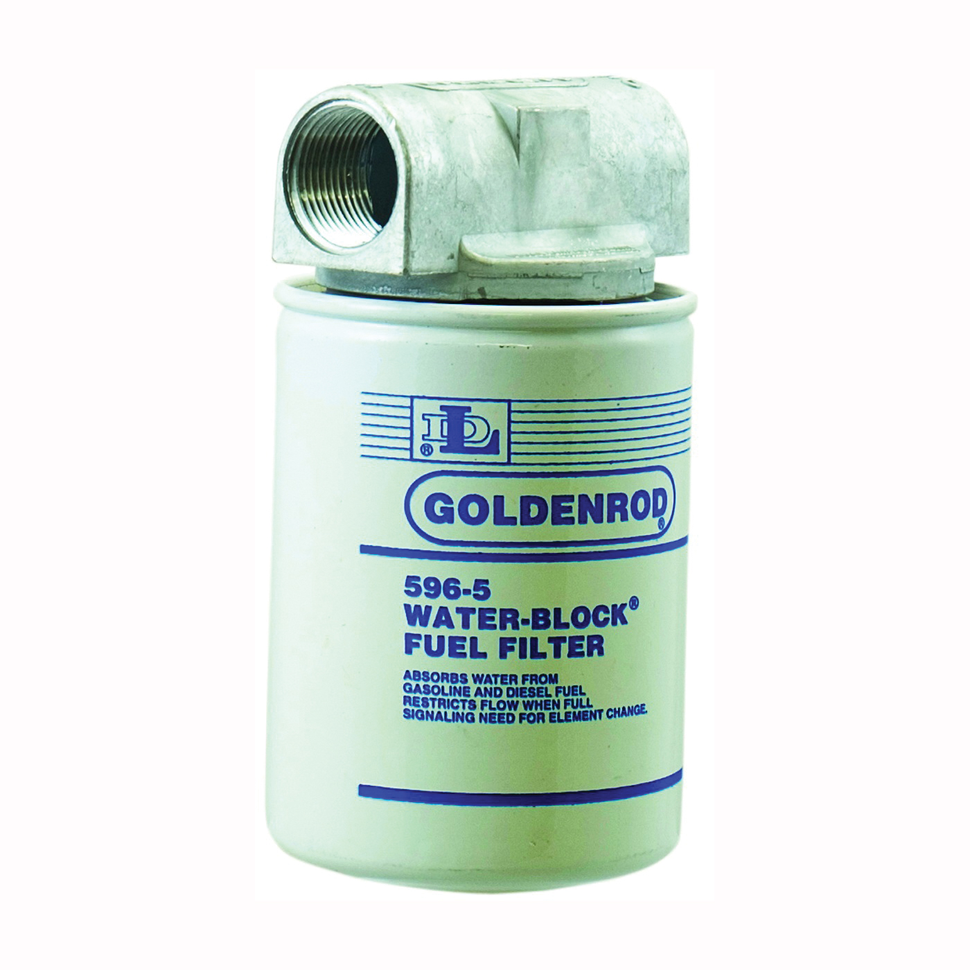 Goldenrod Water Block 596 Fuel Filter, 1 in Connection, NPT, 25 gpm