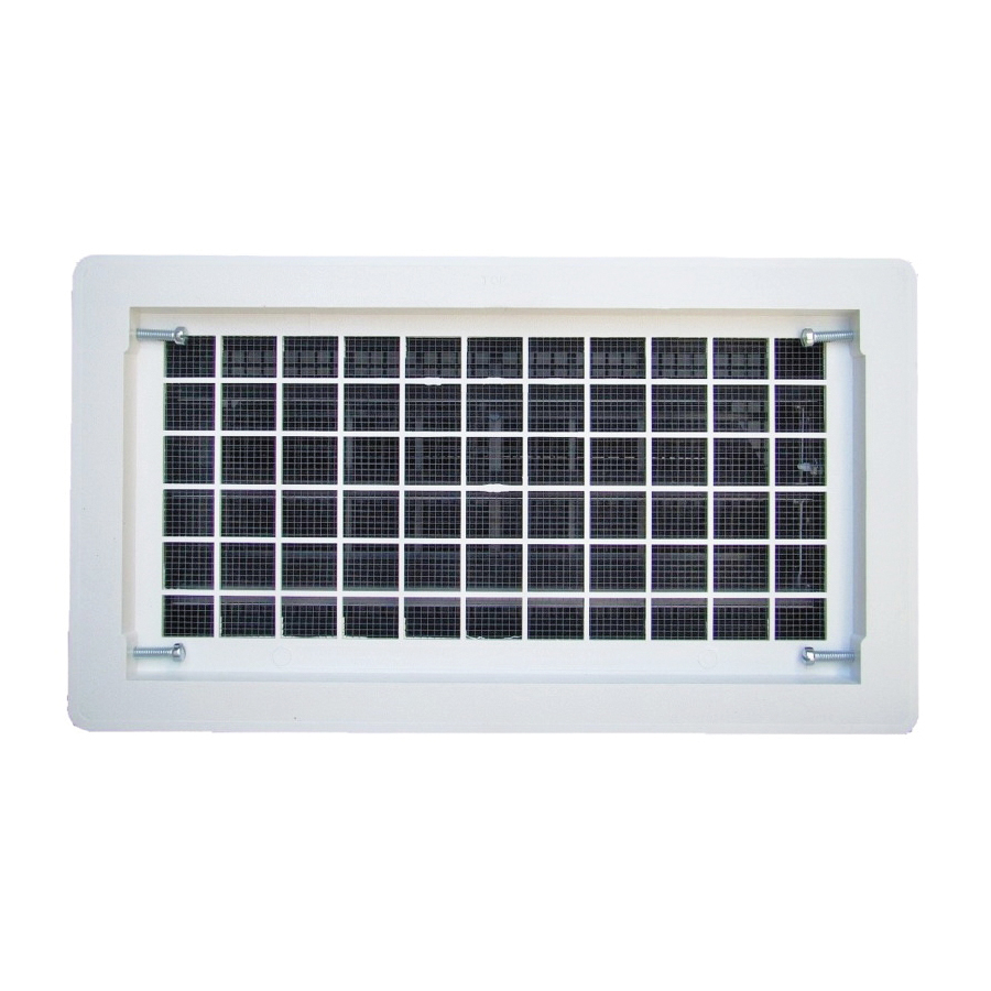 306MWH Foundation Vent, 65 sq-in Net Free Ventilating Area, Mesh Grill, Thermoplastic, White