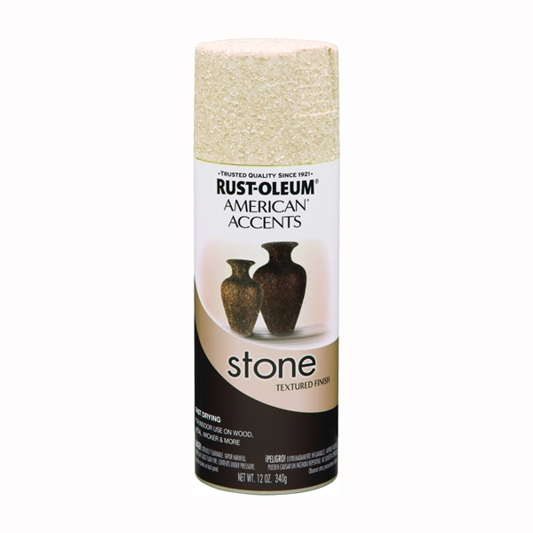AMERICAN ACCENTS 7990830 Stone Spray Paint Bleached Stone, Solvent-Like, Bleached Stone, 12 oz