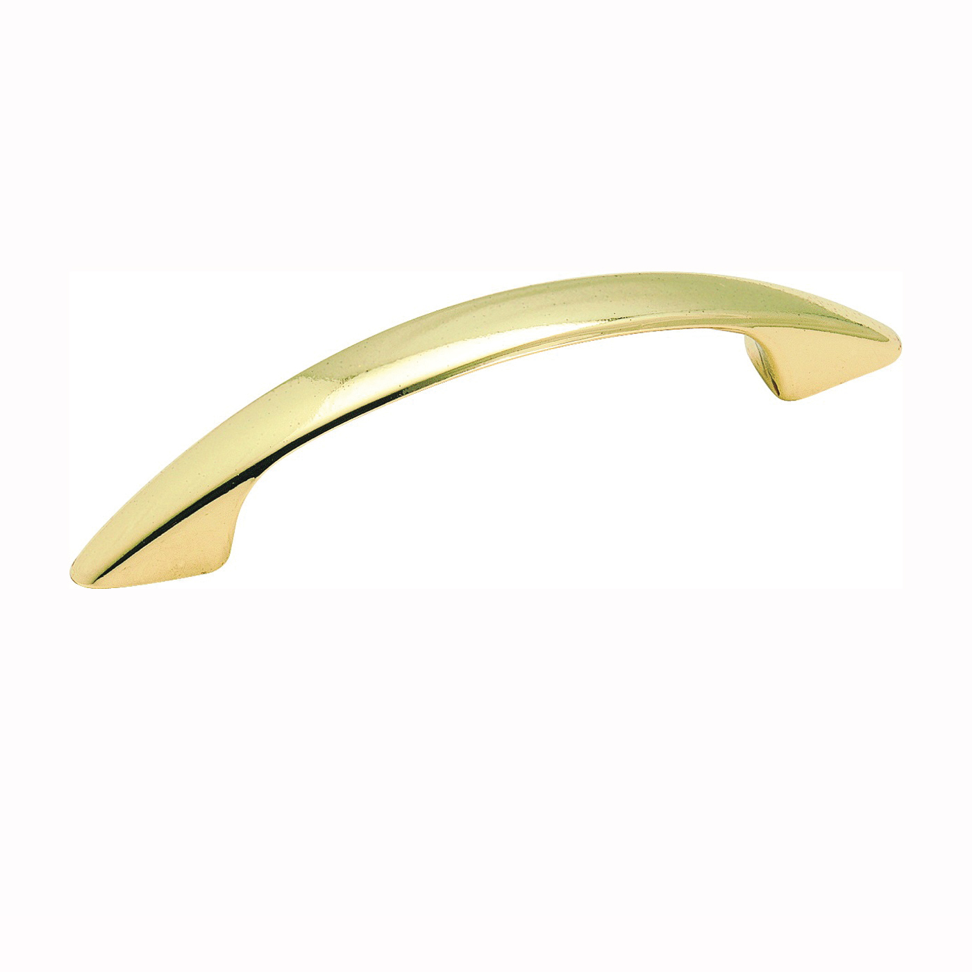 BP34163 Cabinet Pull, 4-1/16 in L Handle, 3/4 in H Handle, 3/4 in Projection, Zinc, Polished Brass
