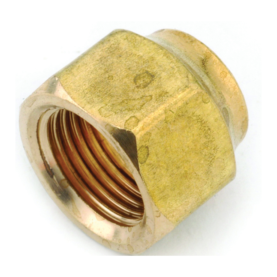 Anderson Metals 754018-06 Nut, 3/8 in, Flare, Brass - 1