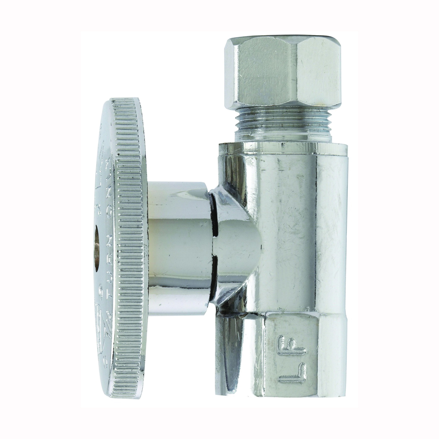 PP52PCLF Shut-Off Valve, 3/8 x 3/8 in Connection, FIP x Compression, Brass Body