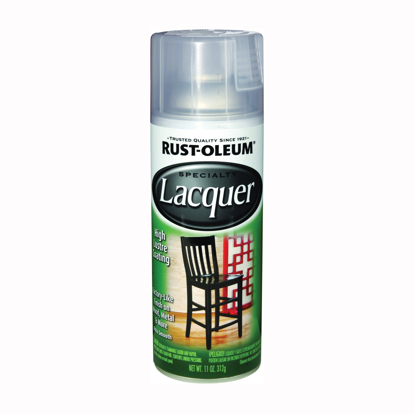 SPECIALTY 1906830 Lacquer Spray Paint, Gloss, Liquid, Clear, 11 oz, Aerosol Can