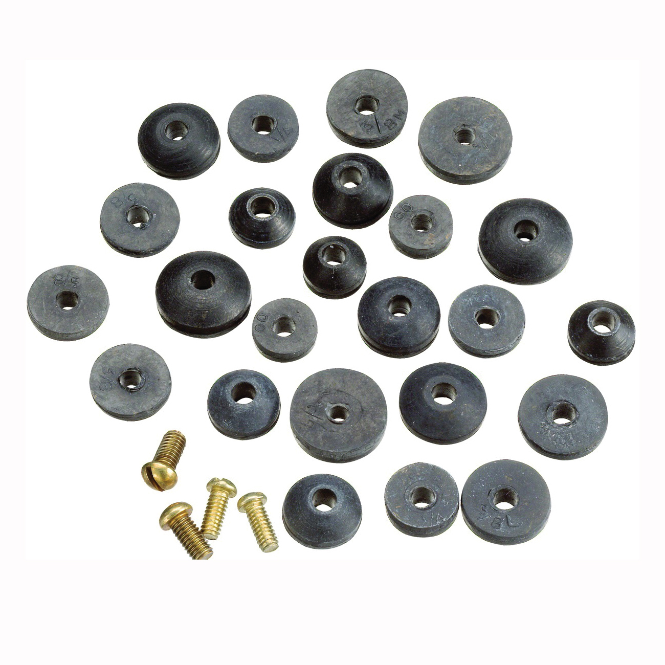 PP20521 Faucet Washer Assortment, Rubber, For: Sink and Faucets