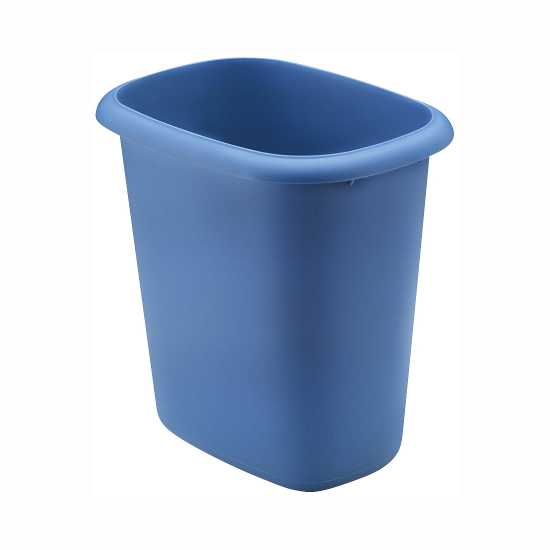 1791163 Waste Basket, 6 qt Capacity, Plastic, Blue Mist, 9 in H