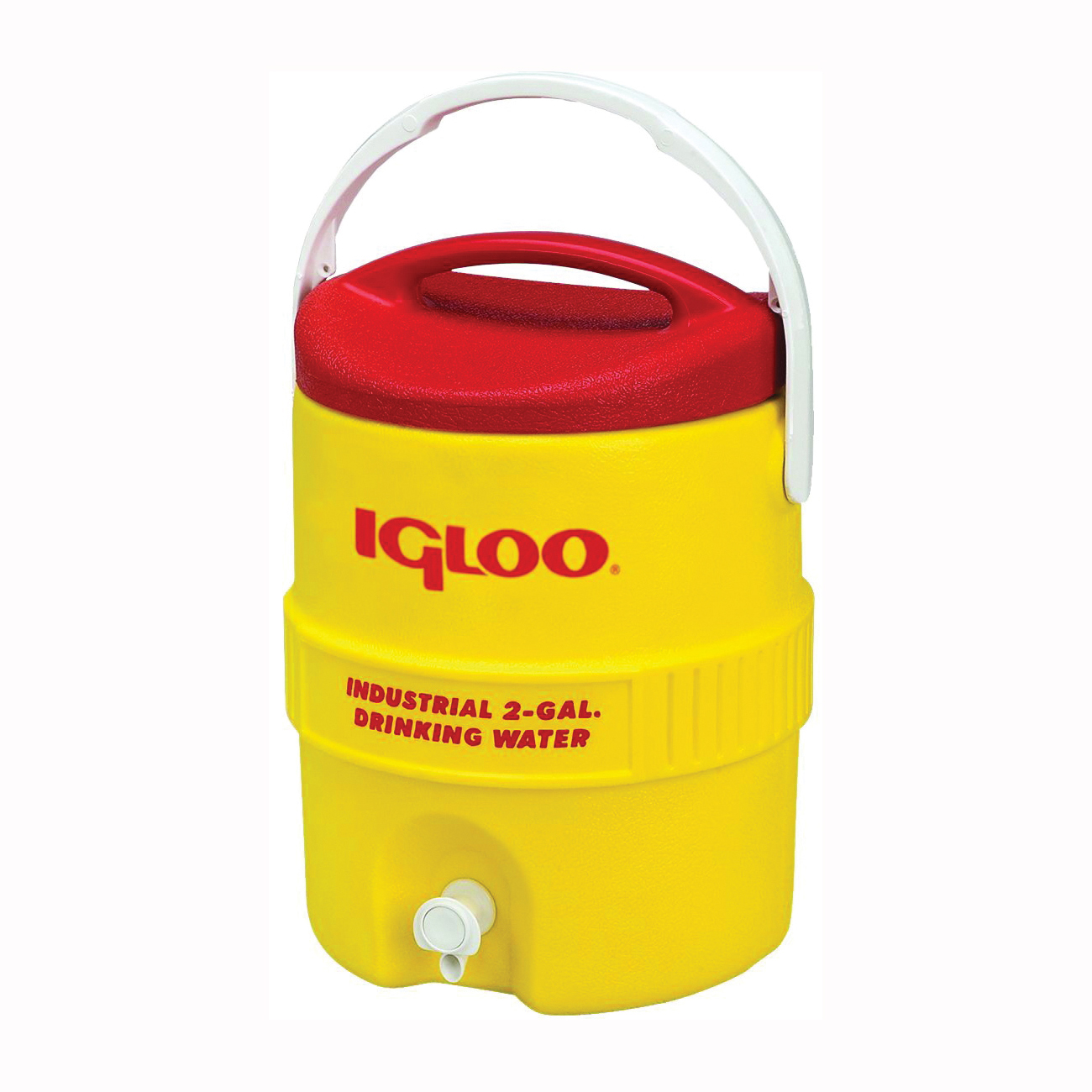 400 Series 00000421 Water Cooler, 2 gal Tank, Lever Spigot, Polyethylene, Red/Yellow