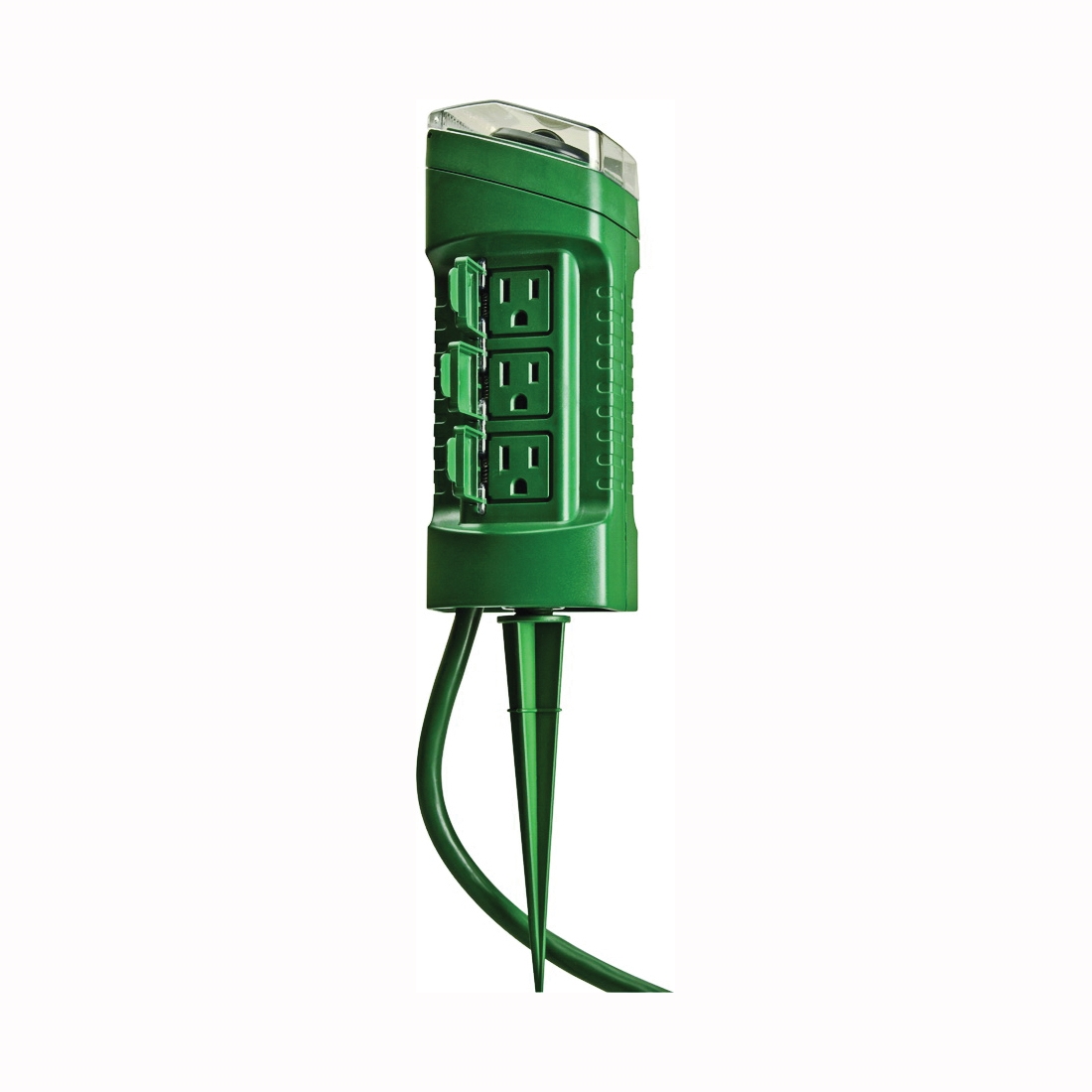 CCI 13547 Power Stake, 15 A, 125 V, 1875 W, 6 -Outlet, Green - 1