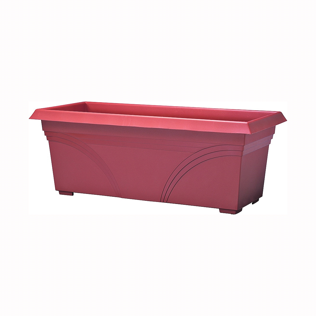 DP2710TC Deck Planter, 10 in H, 26-3/4 in W, 26-3/4 in D, Rectangular, Plastic, Terracotta