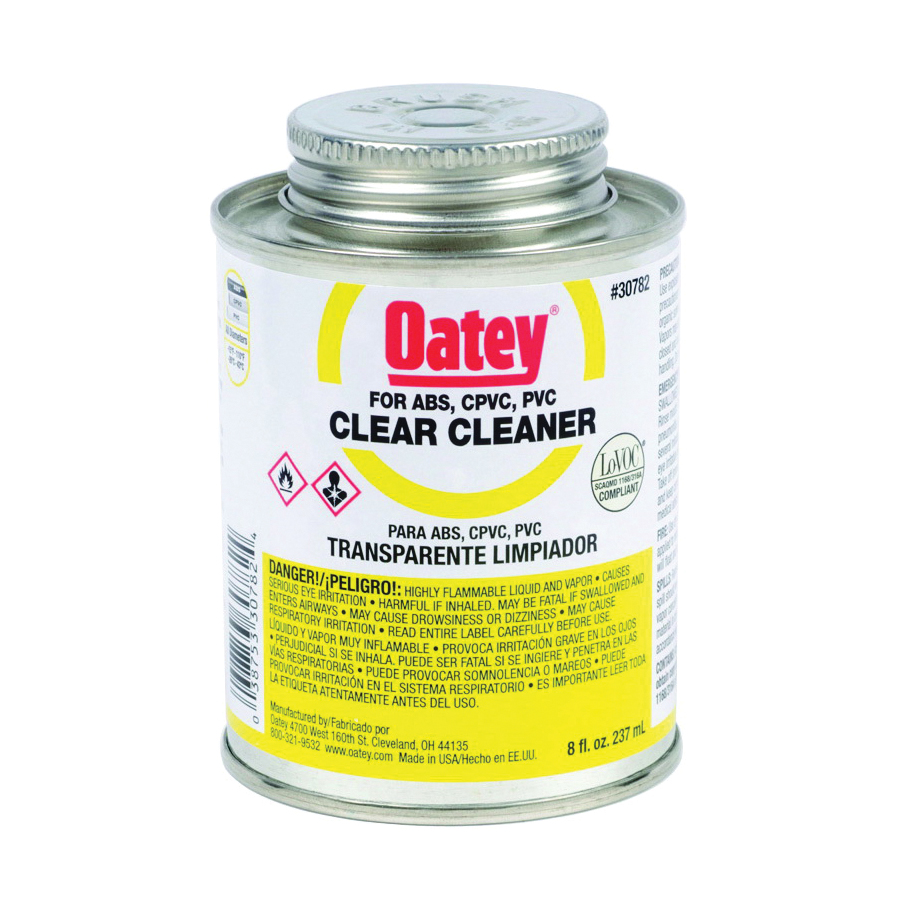 Oatey 30782 All-Purpose Pipe Cleaner, Liquid, Clear, 8 oz Can - 1