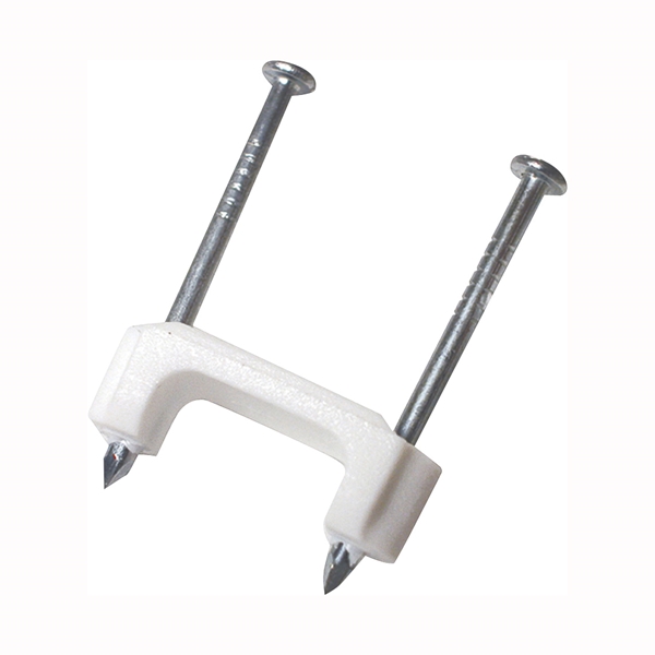 Gardner Bender PS-50 Cable Staple, 1/2 in W Crown, 1-1/4 in L Leg, Plastic/Polyethylene, 50/BAG - 1