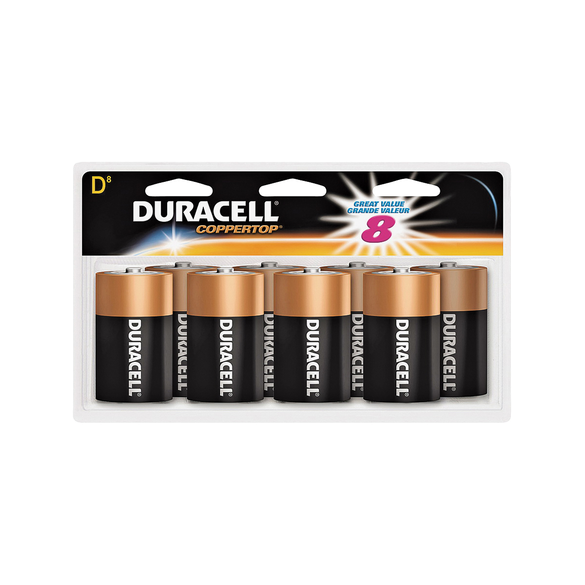 DURACELL 4133393364 Alkaline Battery, 1.5 V Battery, D Battery, Manganese Dioxide - 1